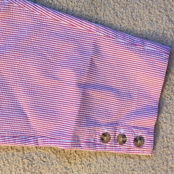 Talbots The Perfect Skimmer Red & White Seersucker Pants Size 16 - Picture 5 of 7